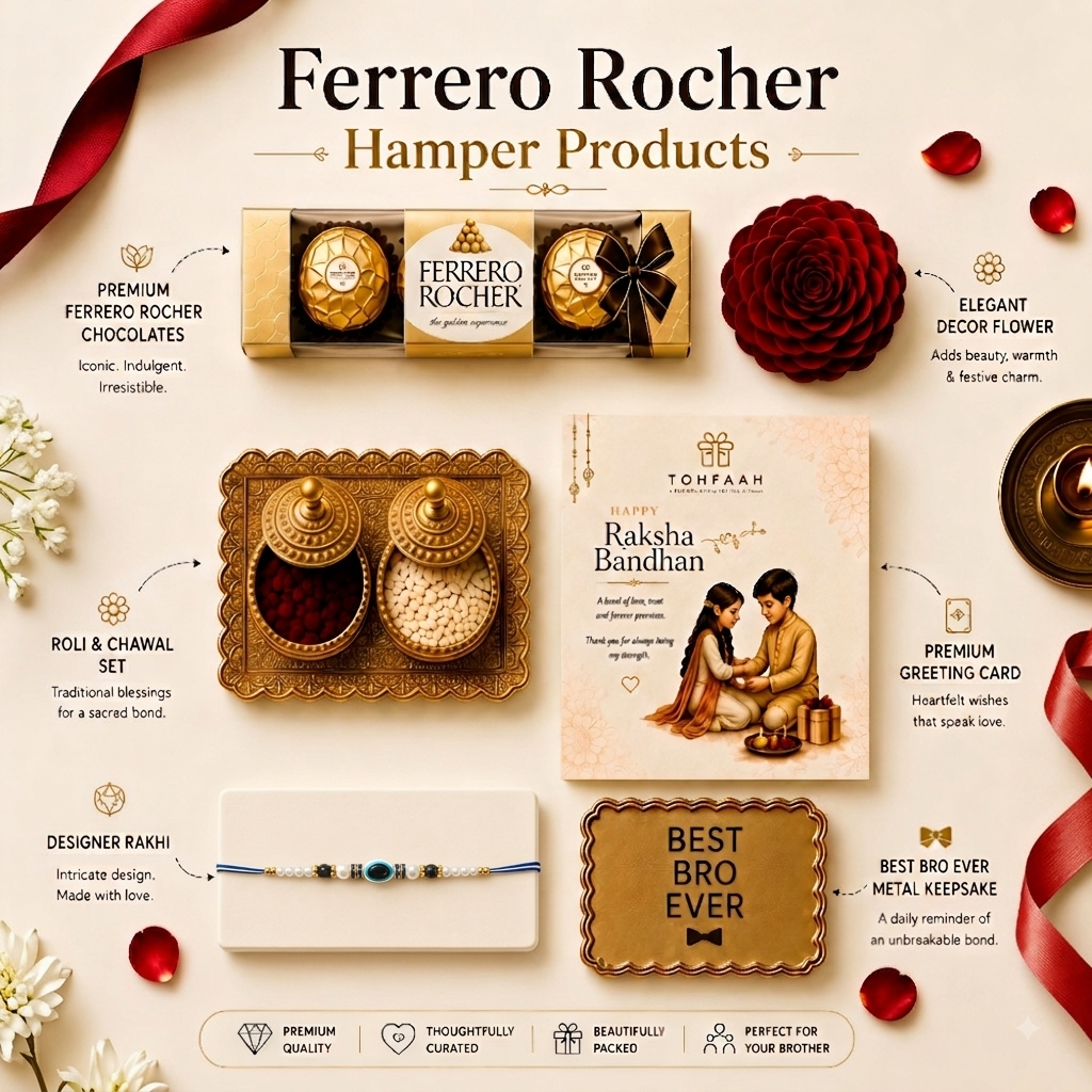 Evil Eye Raksha Rakhi with Ferrero Rocher Box