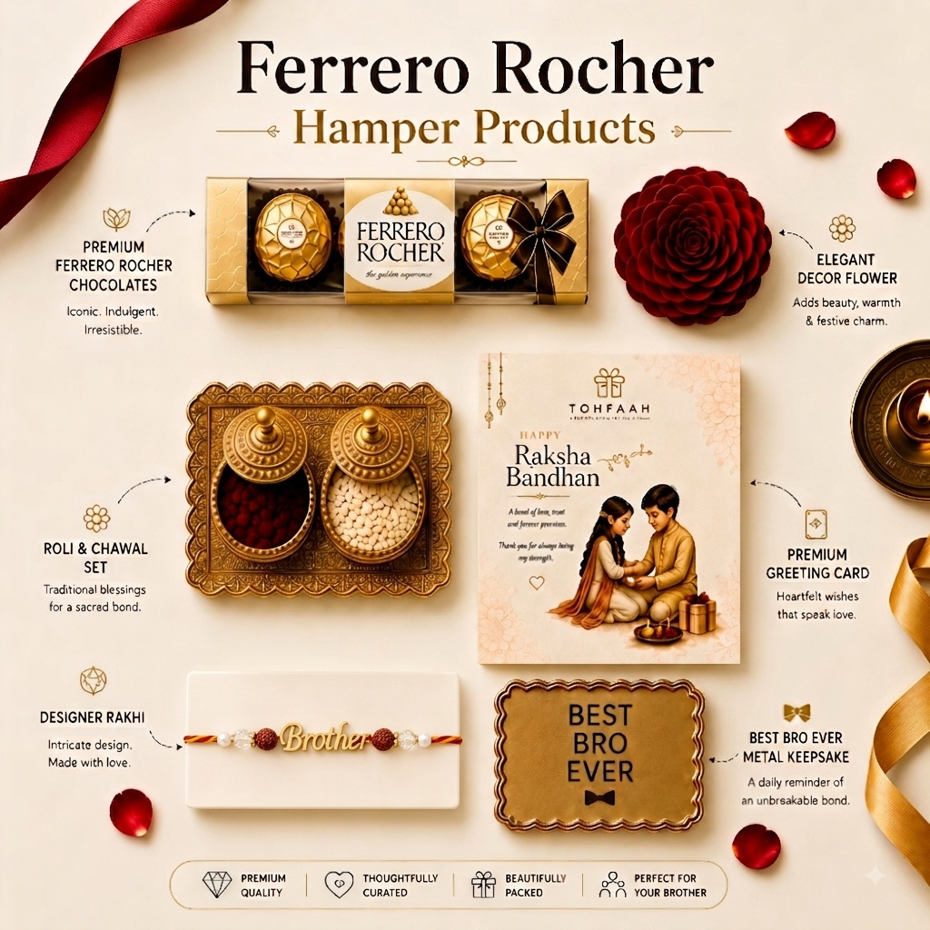 Bhrata Shri Rakhi with Ferrero Rocher Box