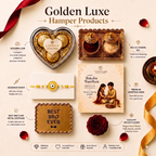 Surya Mani Rakhi with Golden Luxe Heart Box