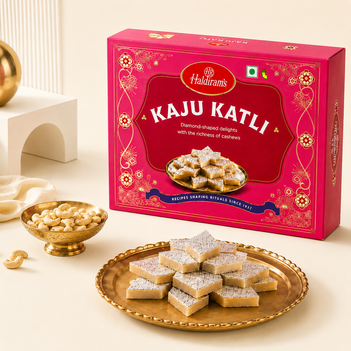 Bhrata Shri Rakhi with Haldiram's Kaju Katli